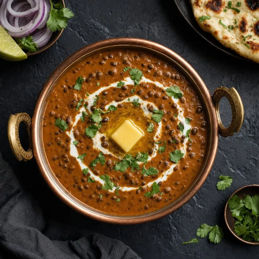 Dal Makhni in a copper bowl