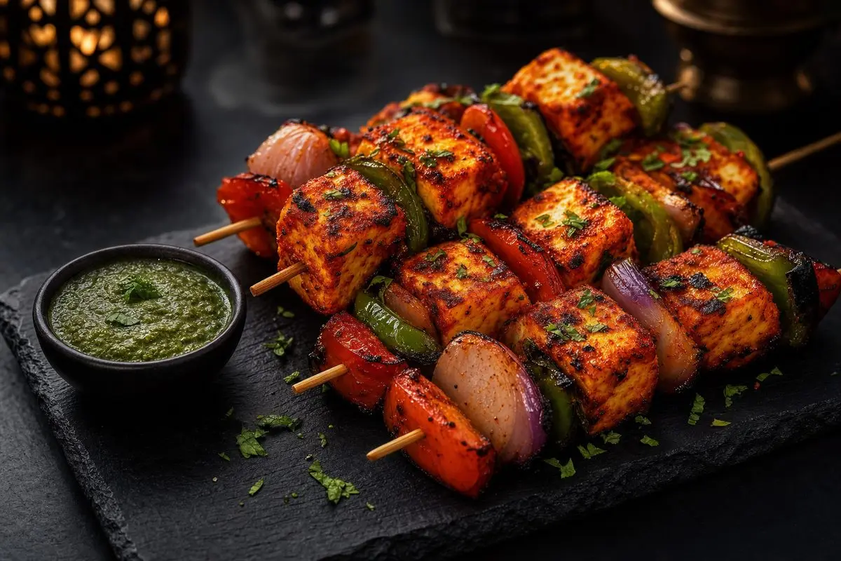 Paneer Tikka skewers